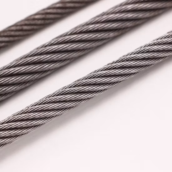 Fábrica de cabos de aço por atacado revestido de plástico cabo de aço inoxidável galvanizado